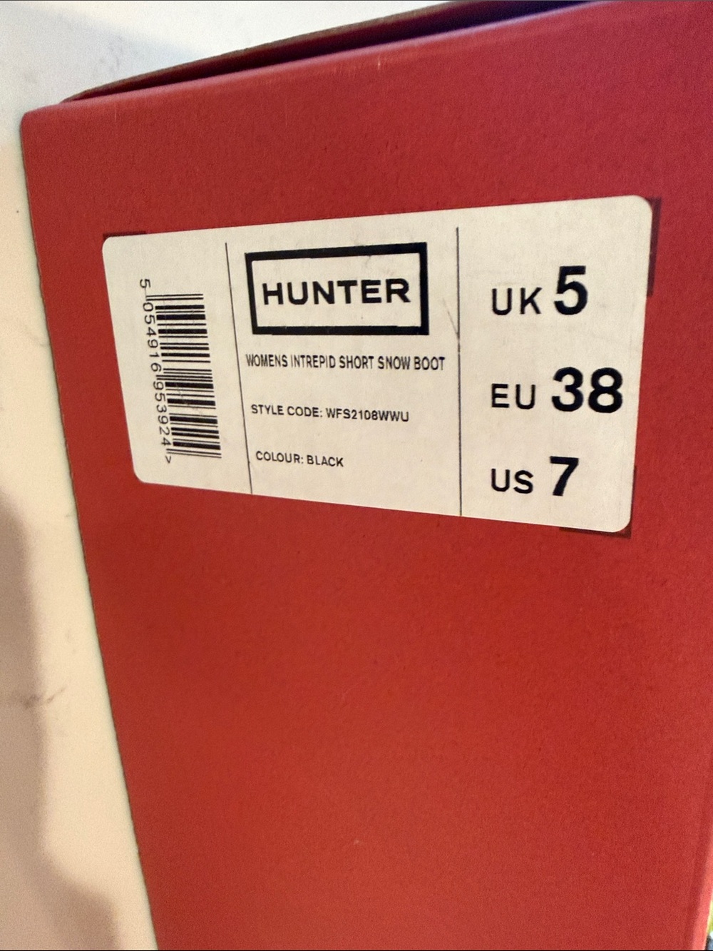 Hunter Intrepid Short Snow Boots Black Women’s 7 NIB - Picture 4 of 4